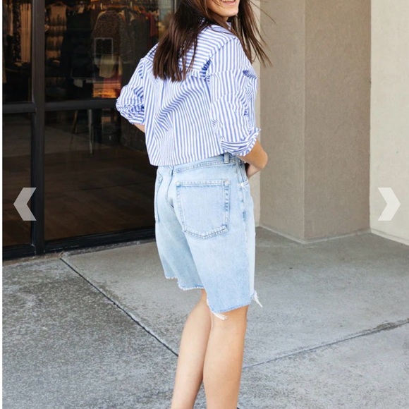 Rails Ramy Mariner Stripe Cropped Cotton Button Down S - Picture 3 of 11